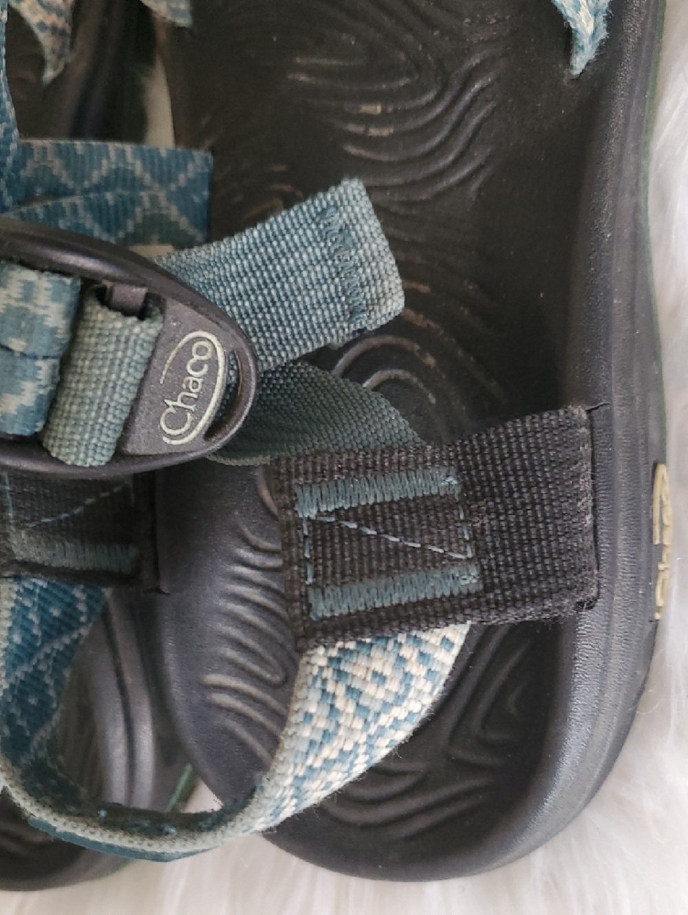Chaco Women's Strappy Sandals in Teal and Black - Picture 4 of 7